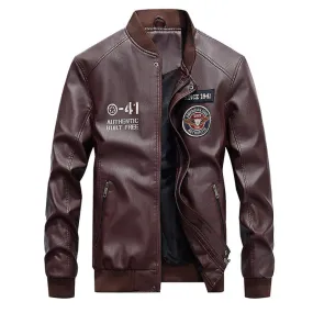 2019 Autumn Mens Leather Jacket