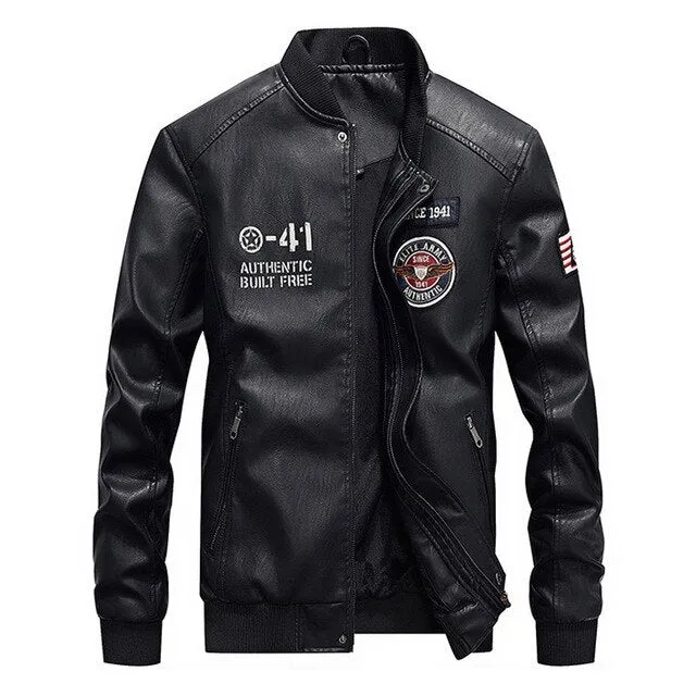 2019 Autumn Mens Leather Jacket