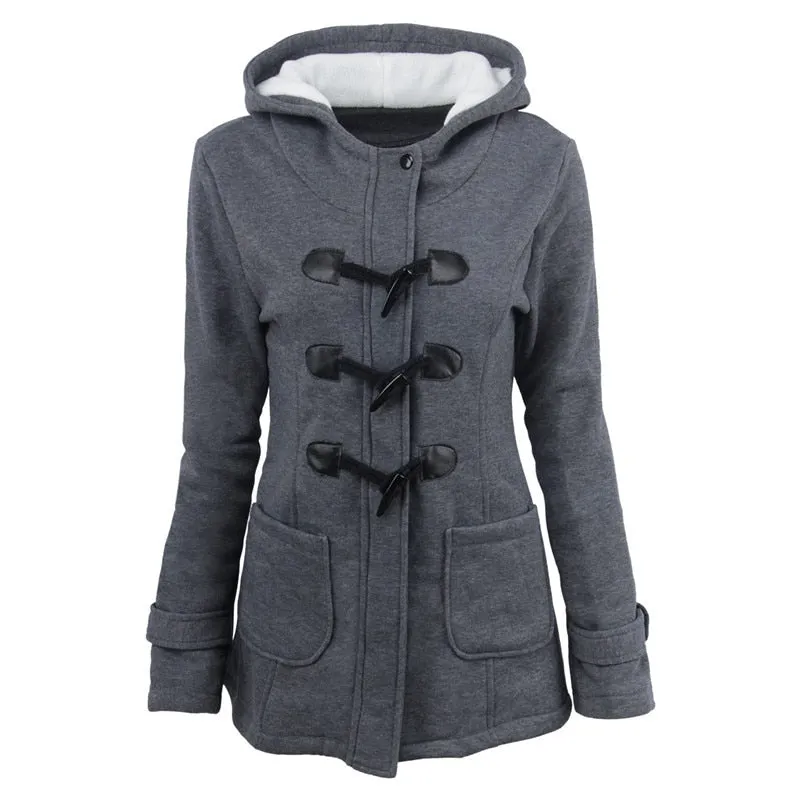 2020 Casual Women Trench Coat Autumn Zipper Hooded Coat Female Long Trench Coat Horn Button Outwear Ladies ToP Pluse Size S-5XL