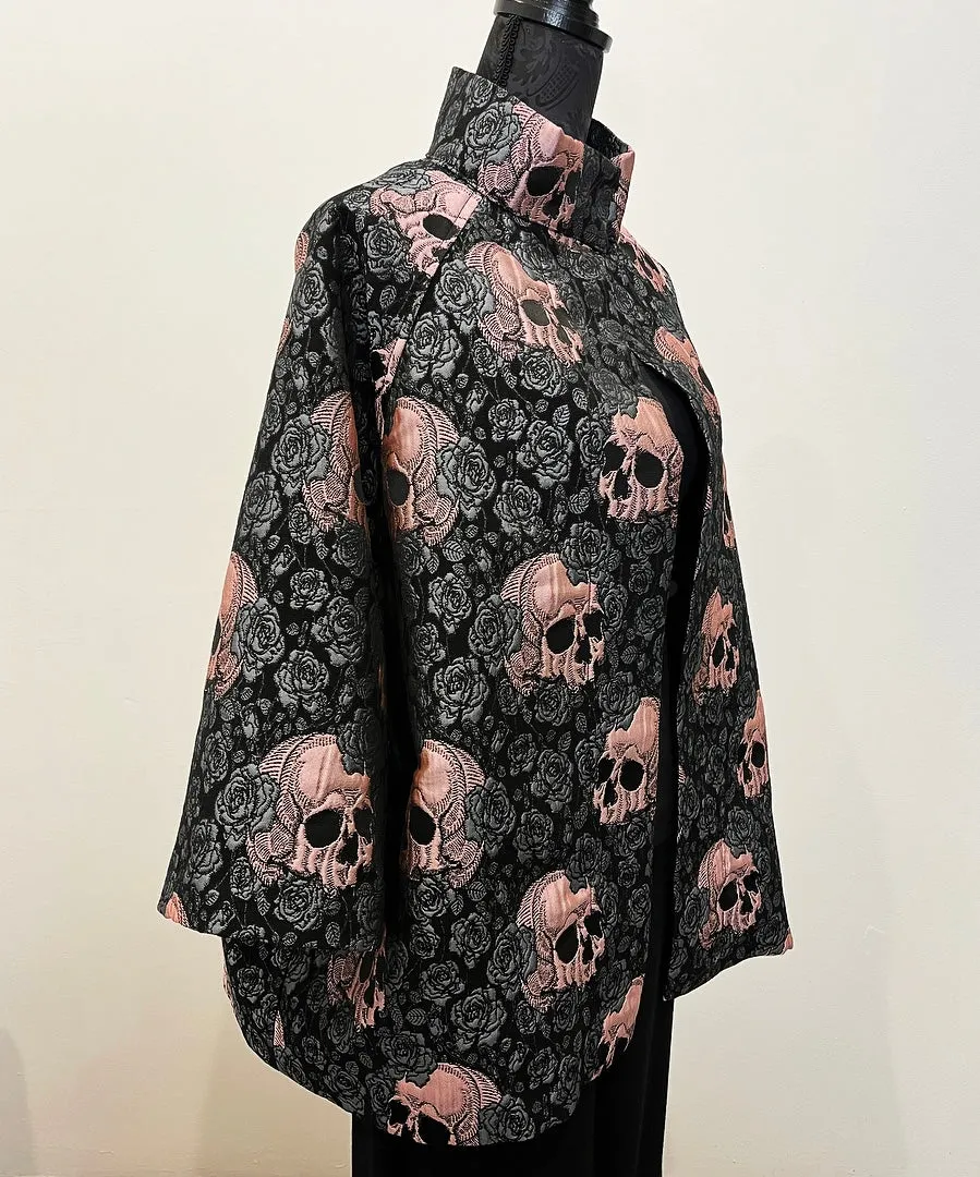 Abbey Swing Coat  - Skulls and Roses - Musk
