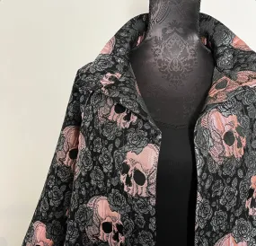 Abbey Swing Coat  - Skulls and Roses - Musk