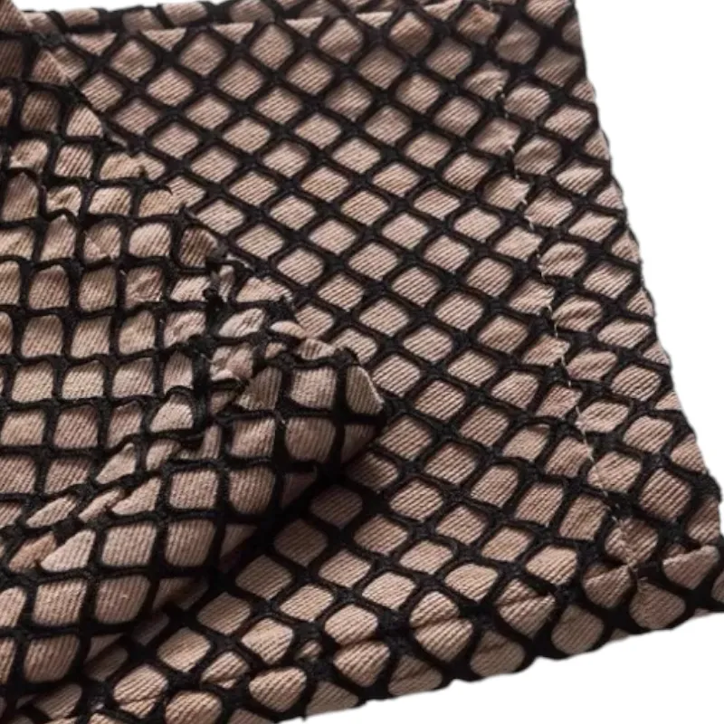 Baggy drop crotch pant with mesh overlay