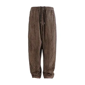 Baggy drop crotch pant with mesh overlay