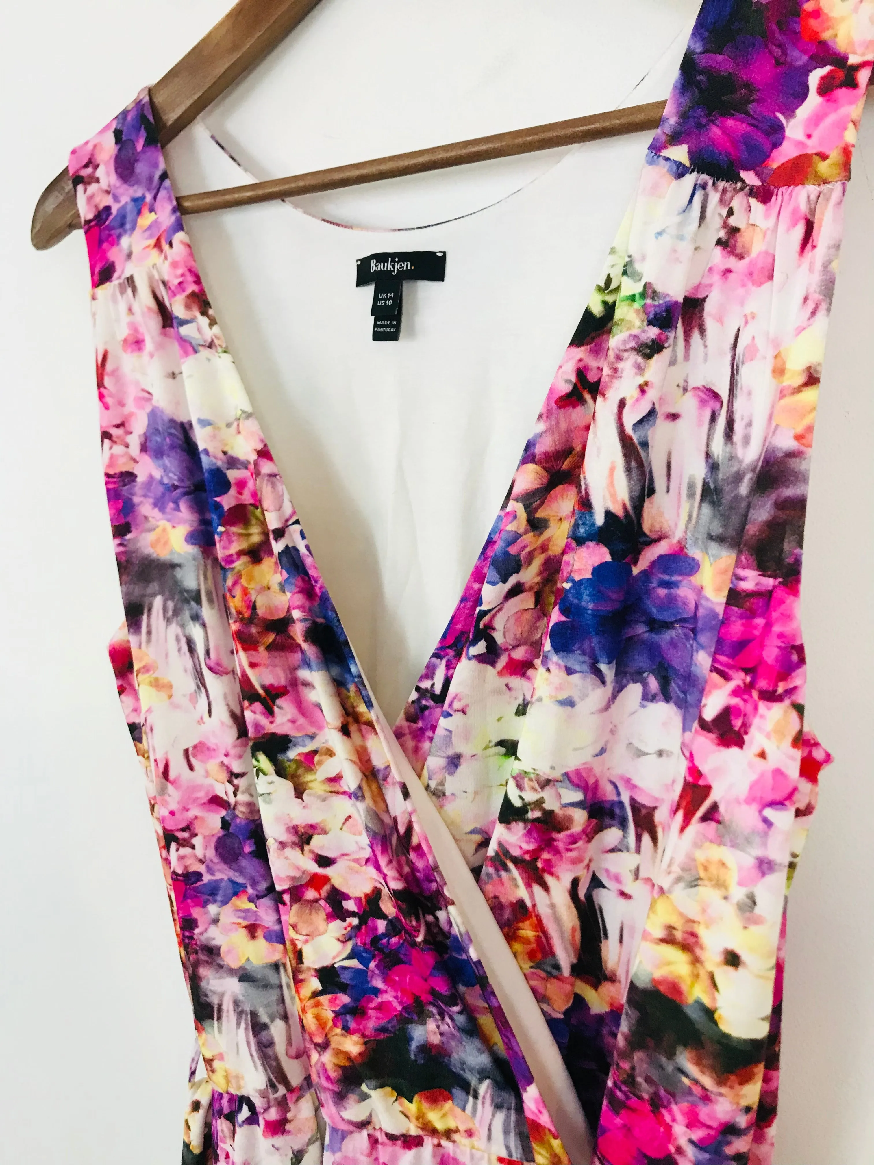 Baukjen Women's Floral Sleeveless Wrap Dress | UK14 | Multicolour
