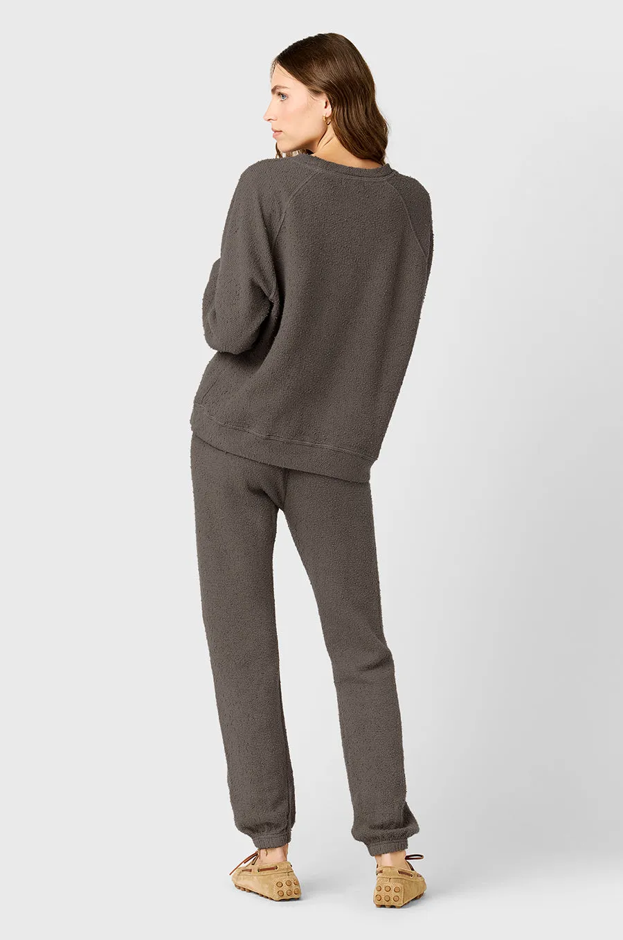 BRENTWOOD SWEATSHIRT IN THUNDER BOUCLÉ