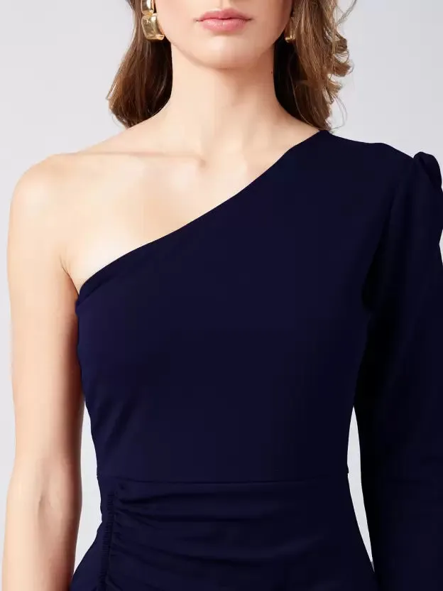 Chic One-Shoulder Wrap Maxi Dress