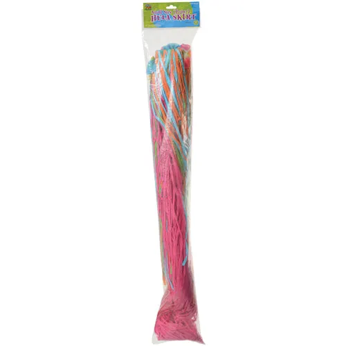 Costume Adult Paper Skirt With flower-Pink, Multi color