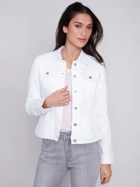 Cropped Jean Jacket with Short Sleeve