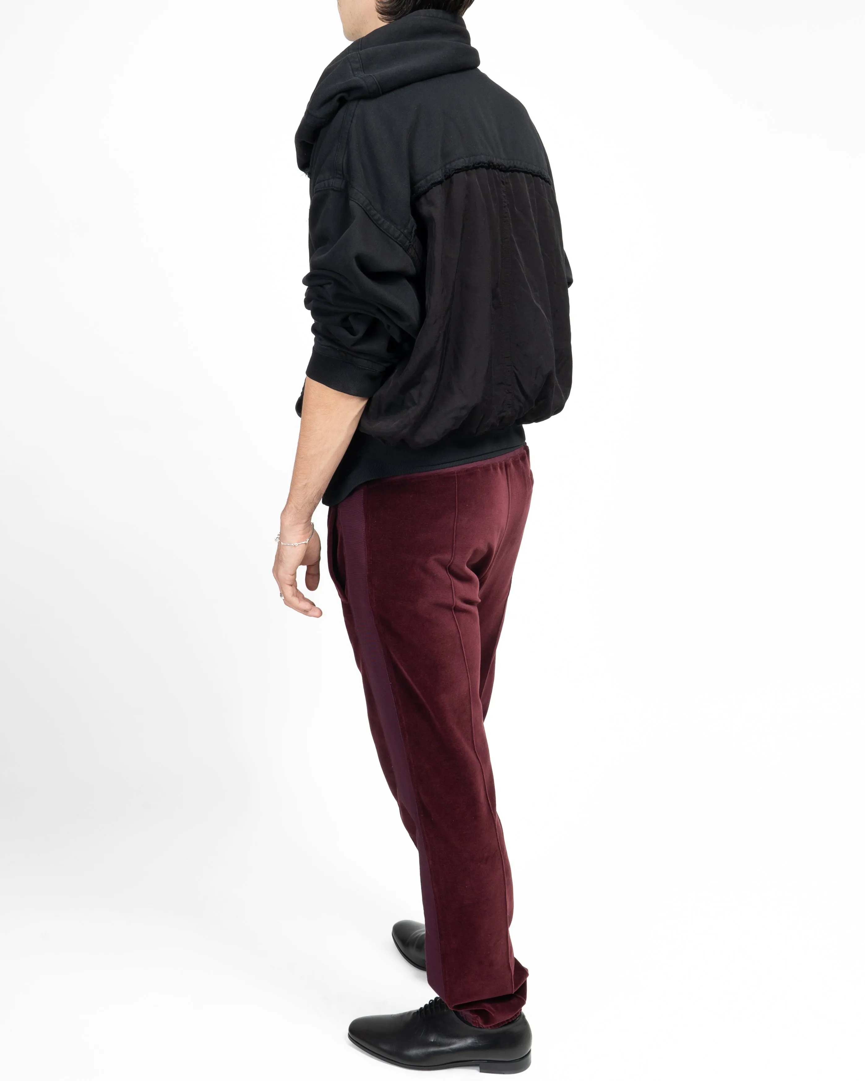 FW15 Tailored Sweatpants in Burgundy Velvet