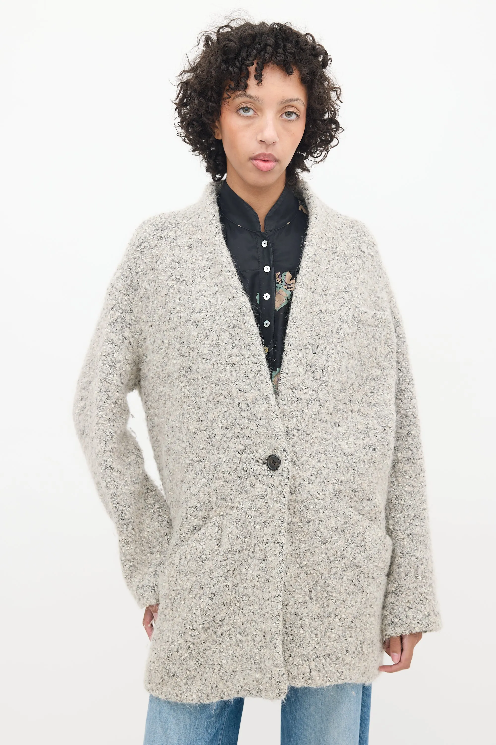 Grey Boucle Jacket