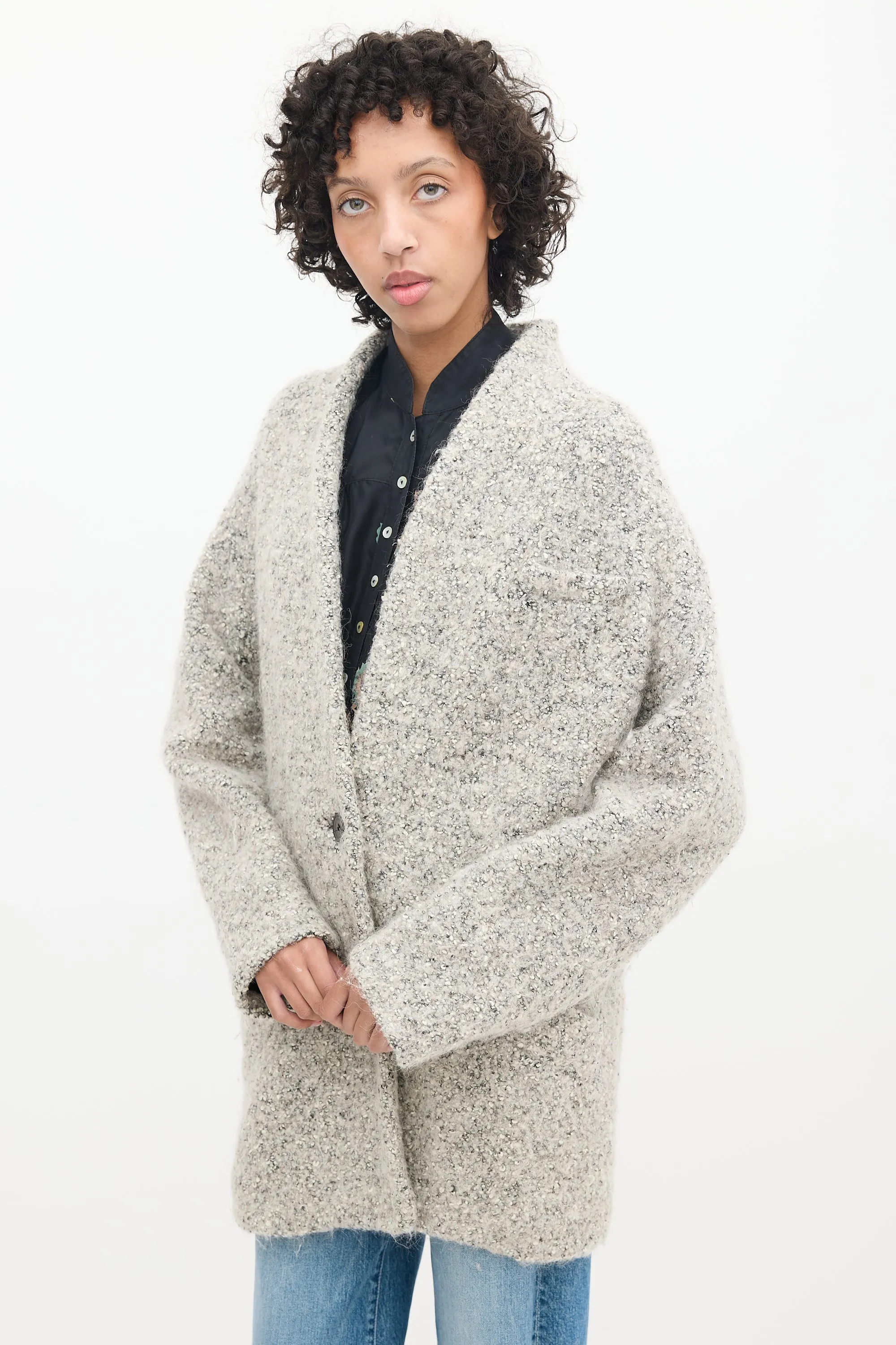 Grey Boucle Jacket