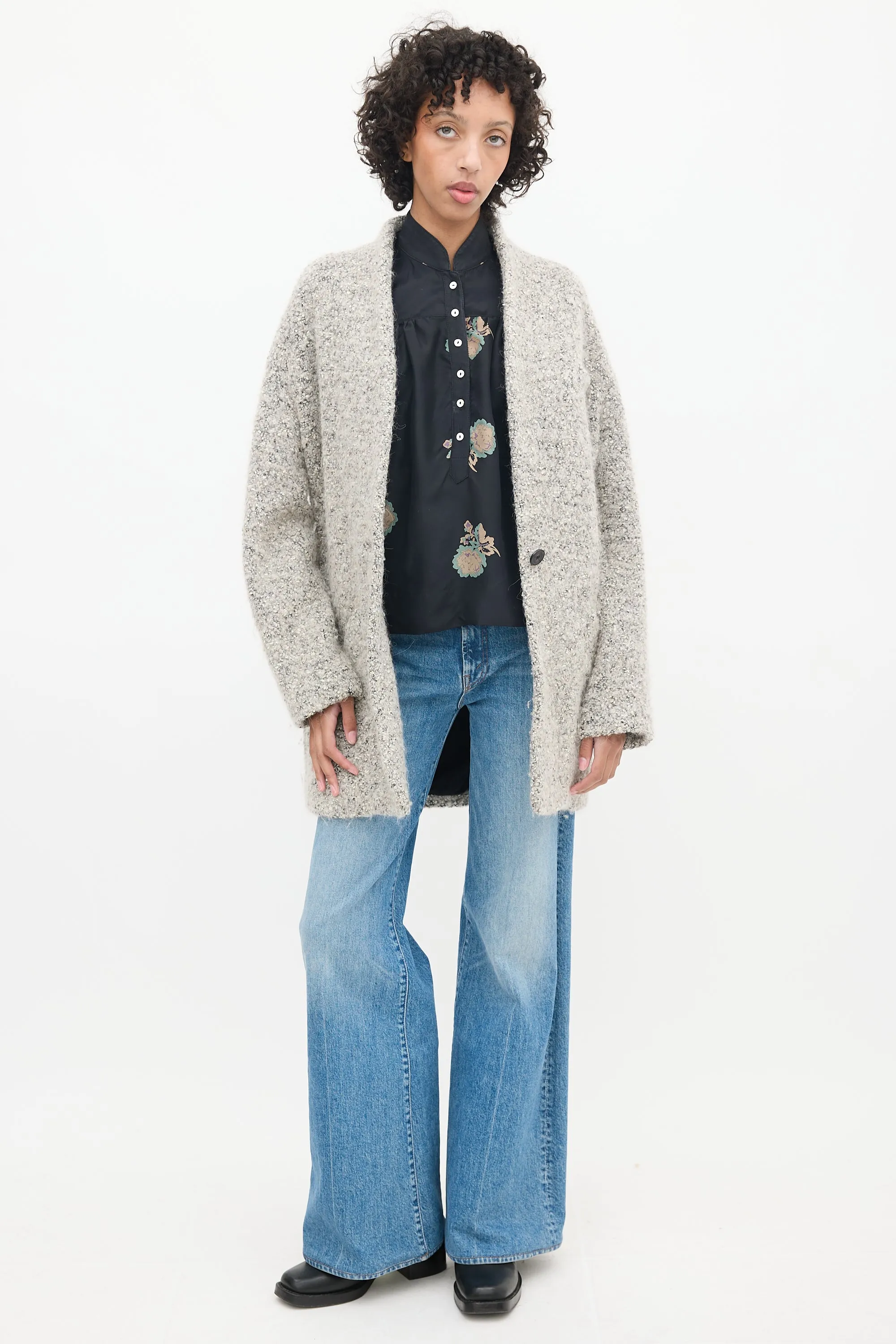 Grey Boucle Jacket
