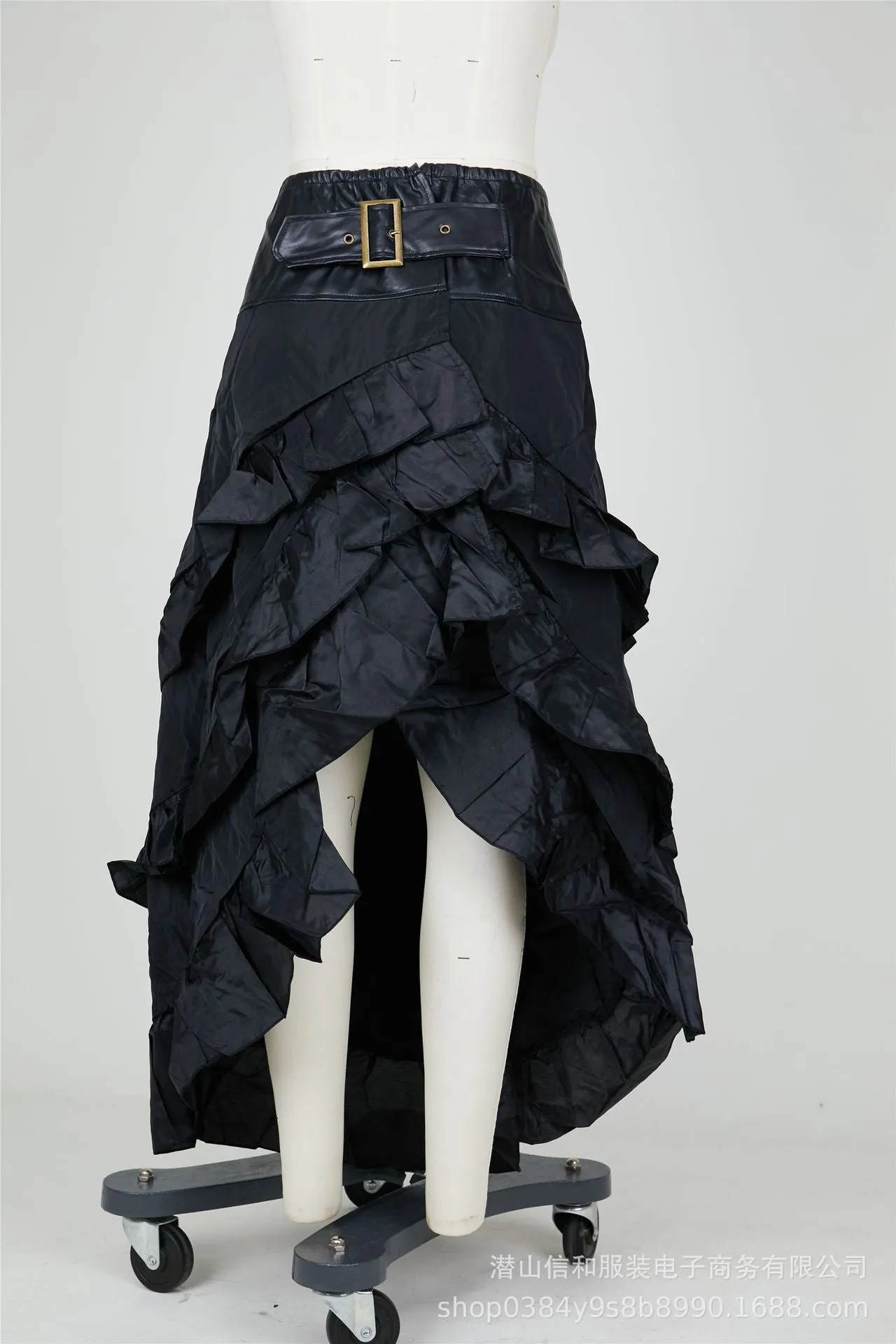 HQO3072 A-Line Ruffle Long Skirt