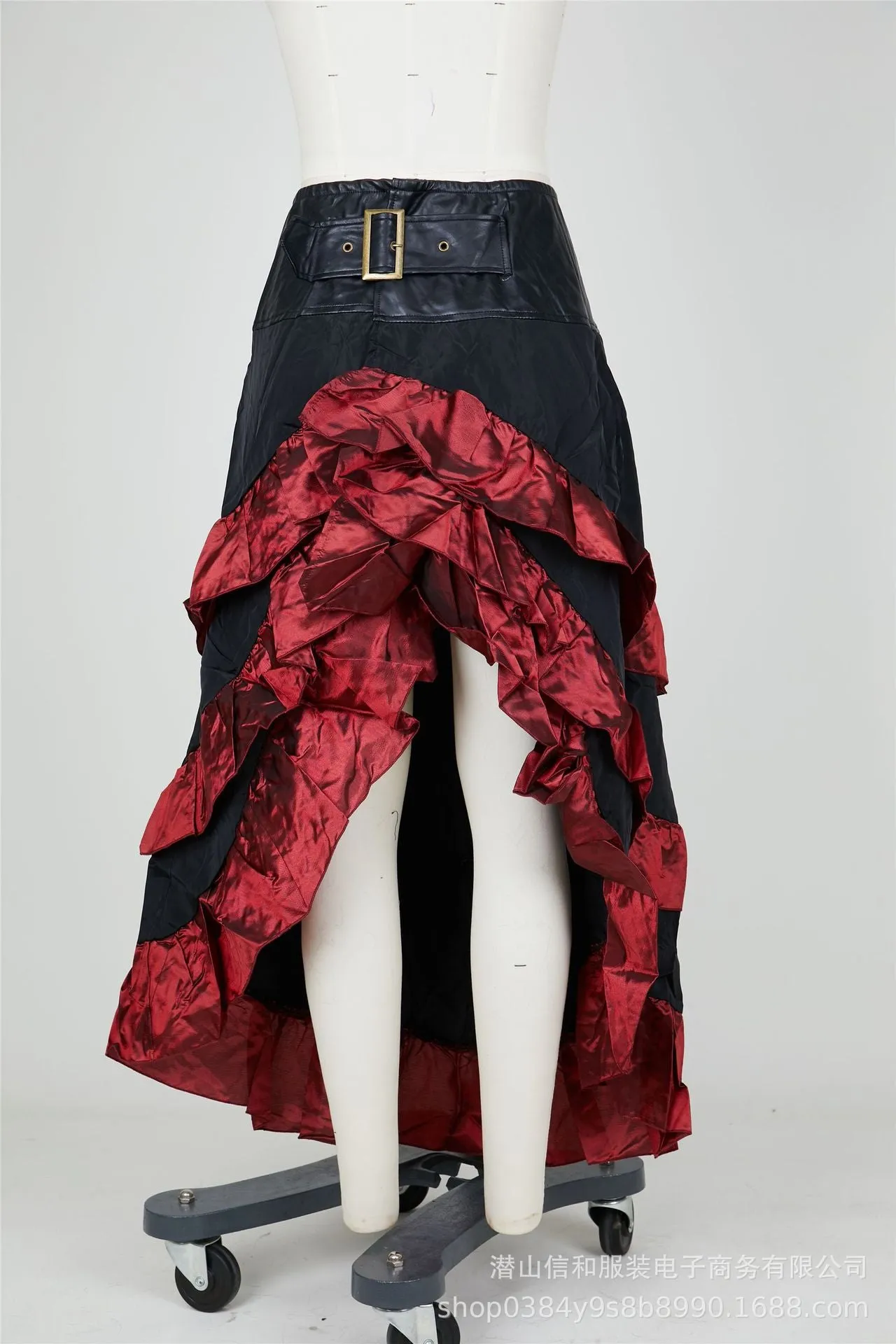 HQO3072 A-Line Ruffle Long Skirt