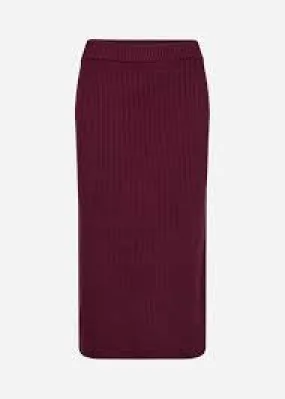 Kanita Knit Skirt Burgundy
