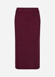 Kanita Knit Skirt Burgundy