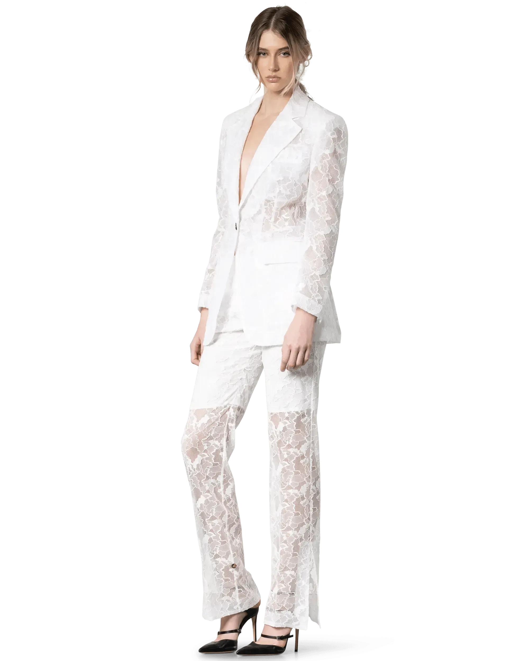 Lace Straight Leg Pants