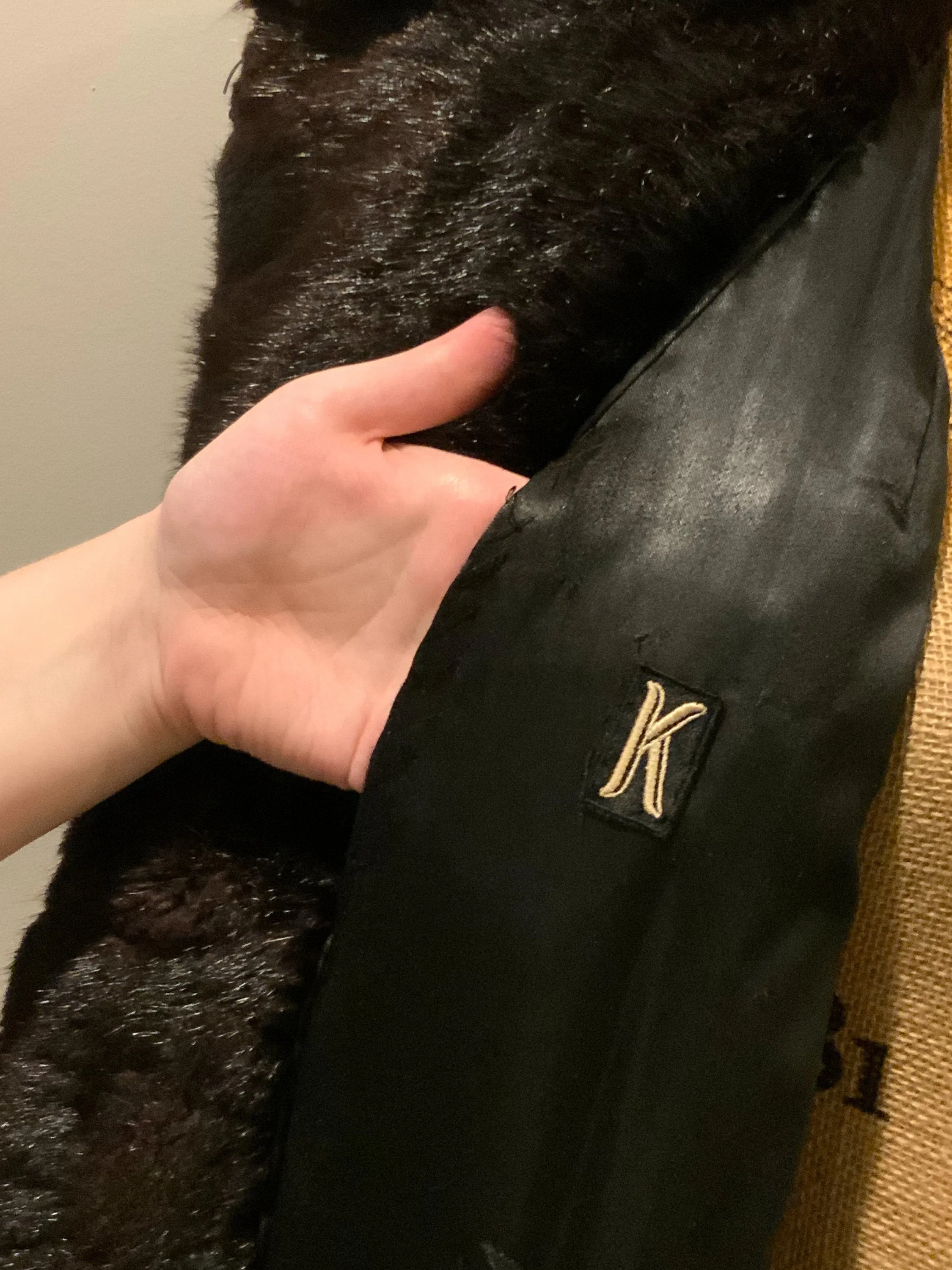 Long Shorn Beaver Fur Coat. Vintage. Made in Canada