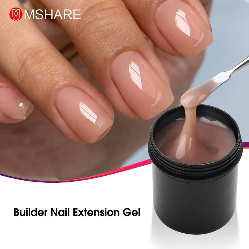 Natural Nude UV/LED Builder Nail Gel for Extension Self- Levelling (150ML)