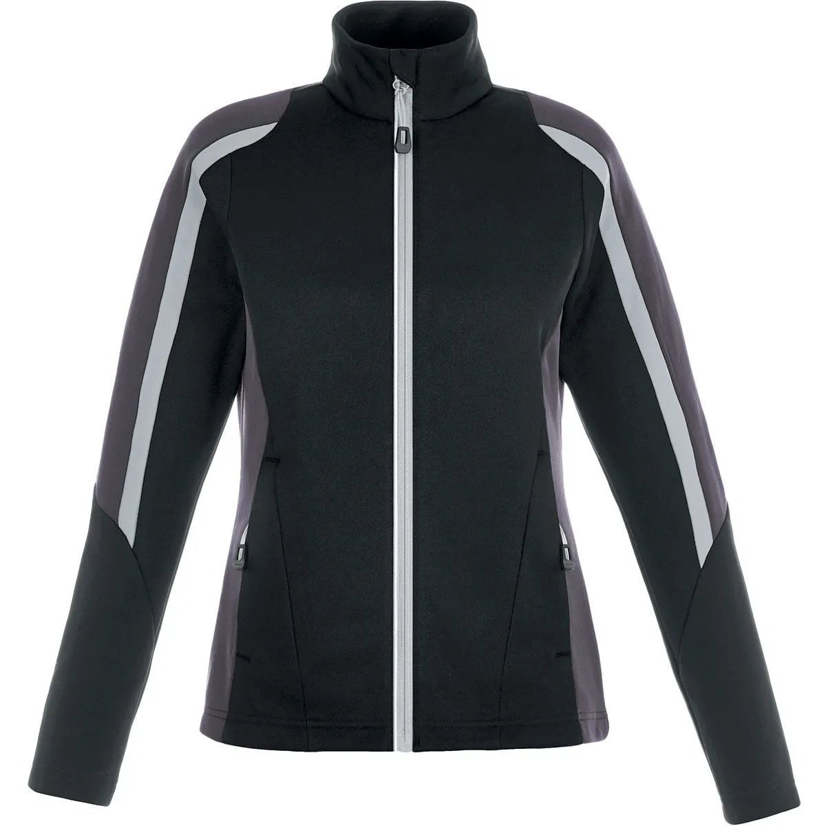 North End Women's Black Strike Colorblock Fleece Jacket