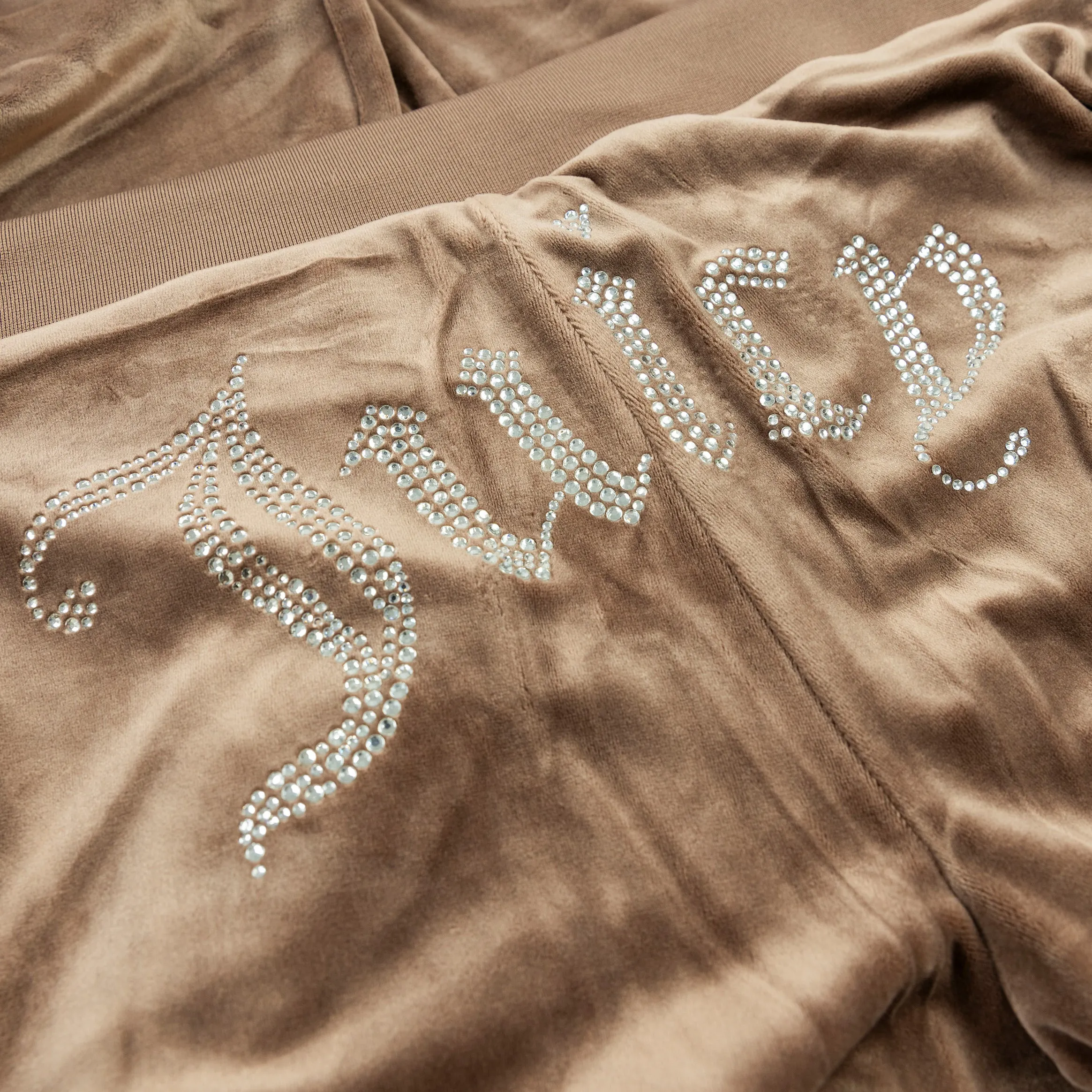 Og Big Bling Velour Womens Track Pants (Brown Sugar)