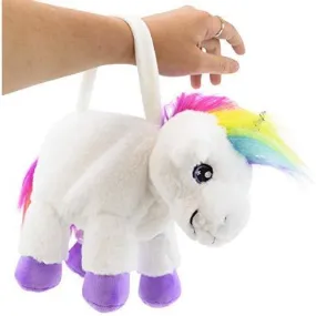 PLUSHIBLE BRIDGING MILES WITH SMILES Plush Unicorn Purse