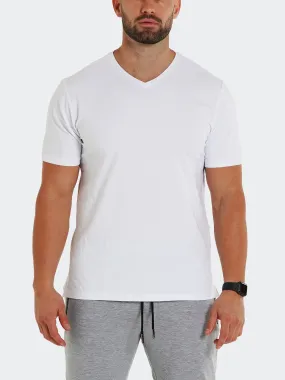 V-Neck Solid White