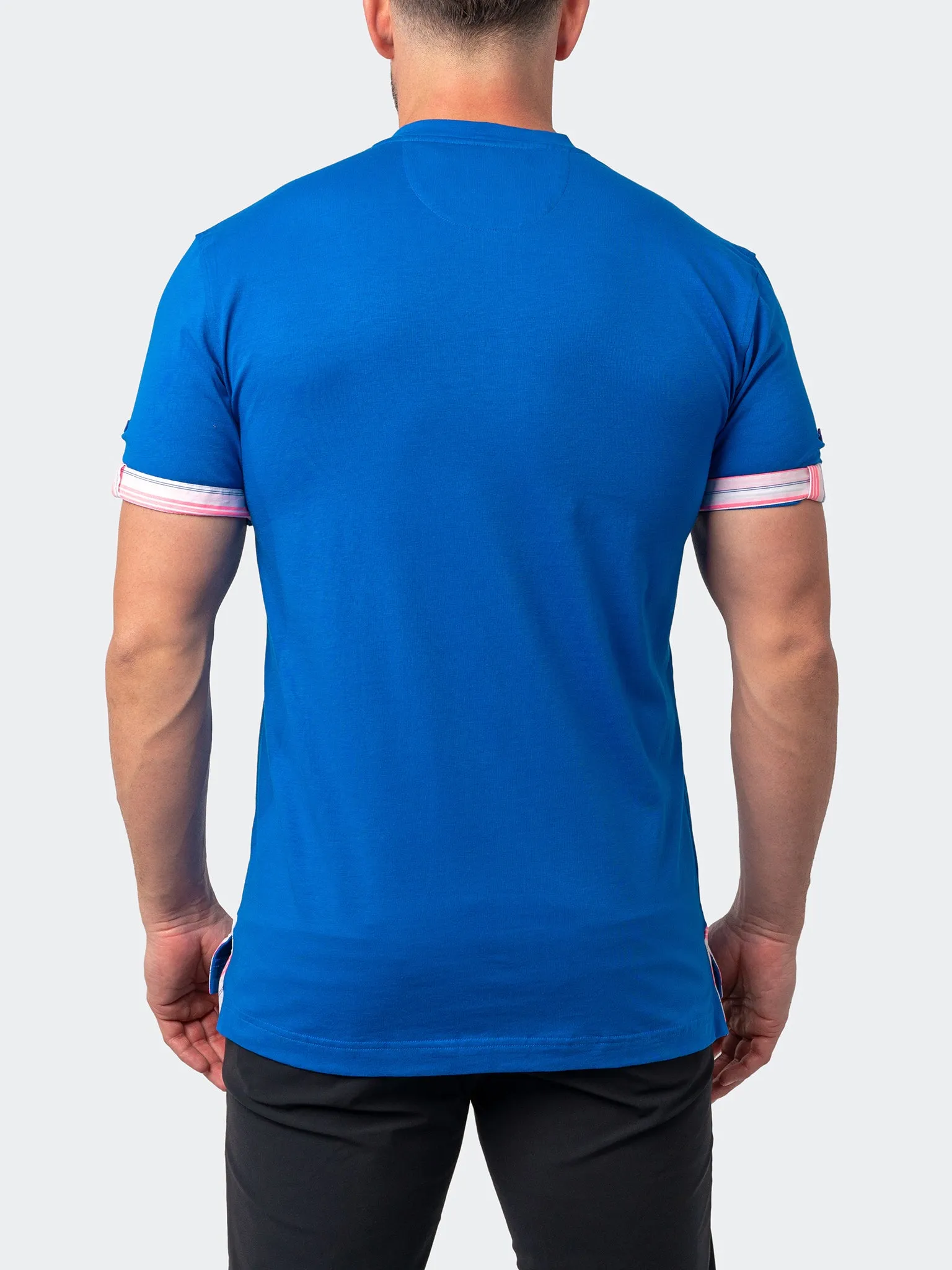 V-Neck Vivaldisolidgrid Blue