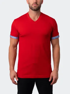 V-Neck Vivaldisolidmosaic Red