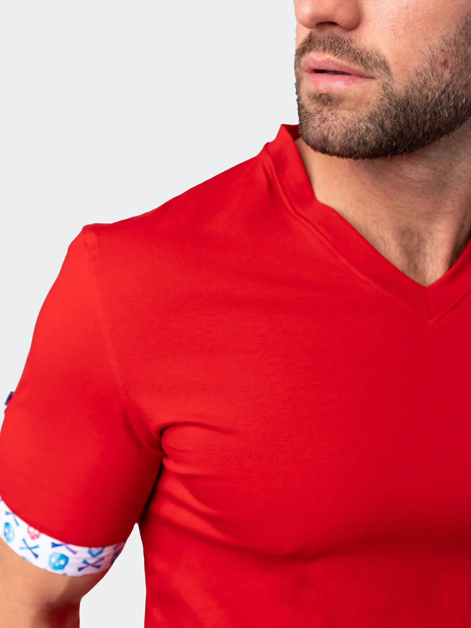 V-Neck Vivaldisolidmosaic Red