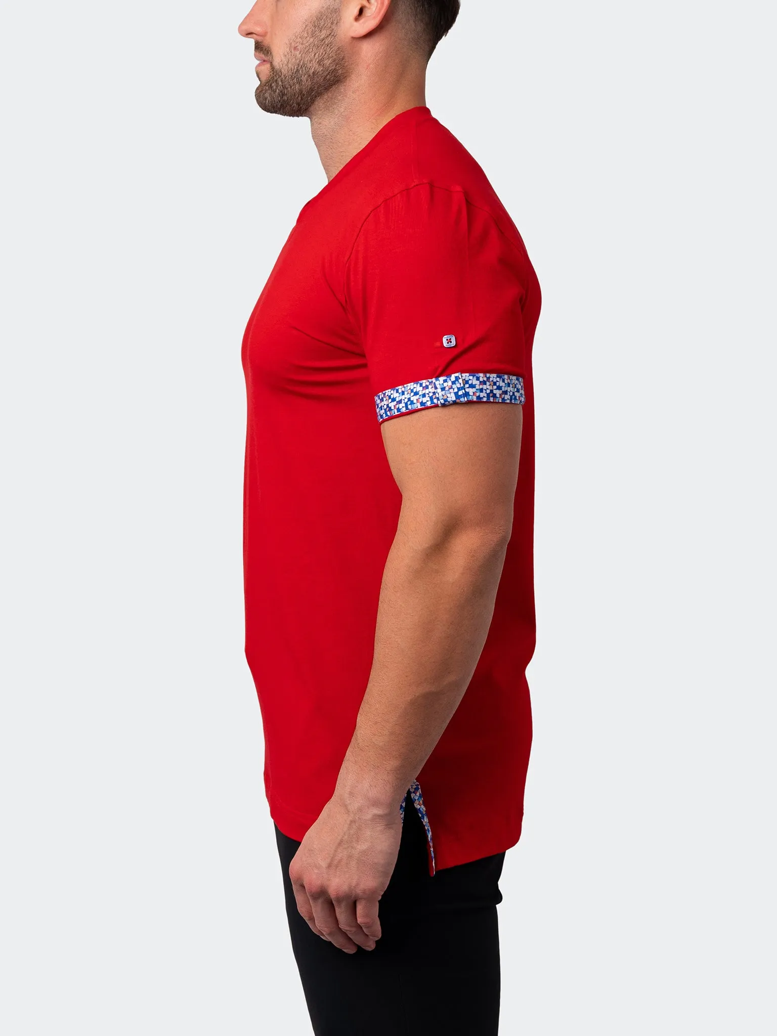 V-Neck Vivaldisolidmosaic Red