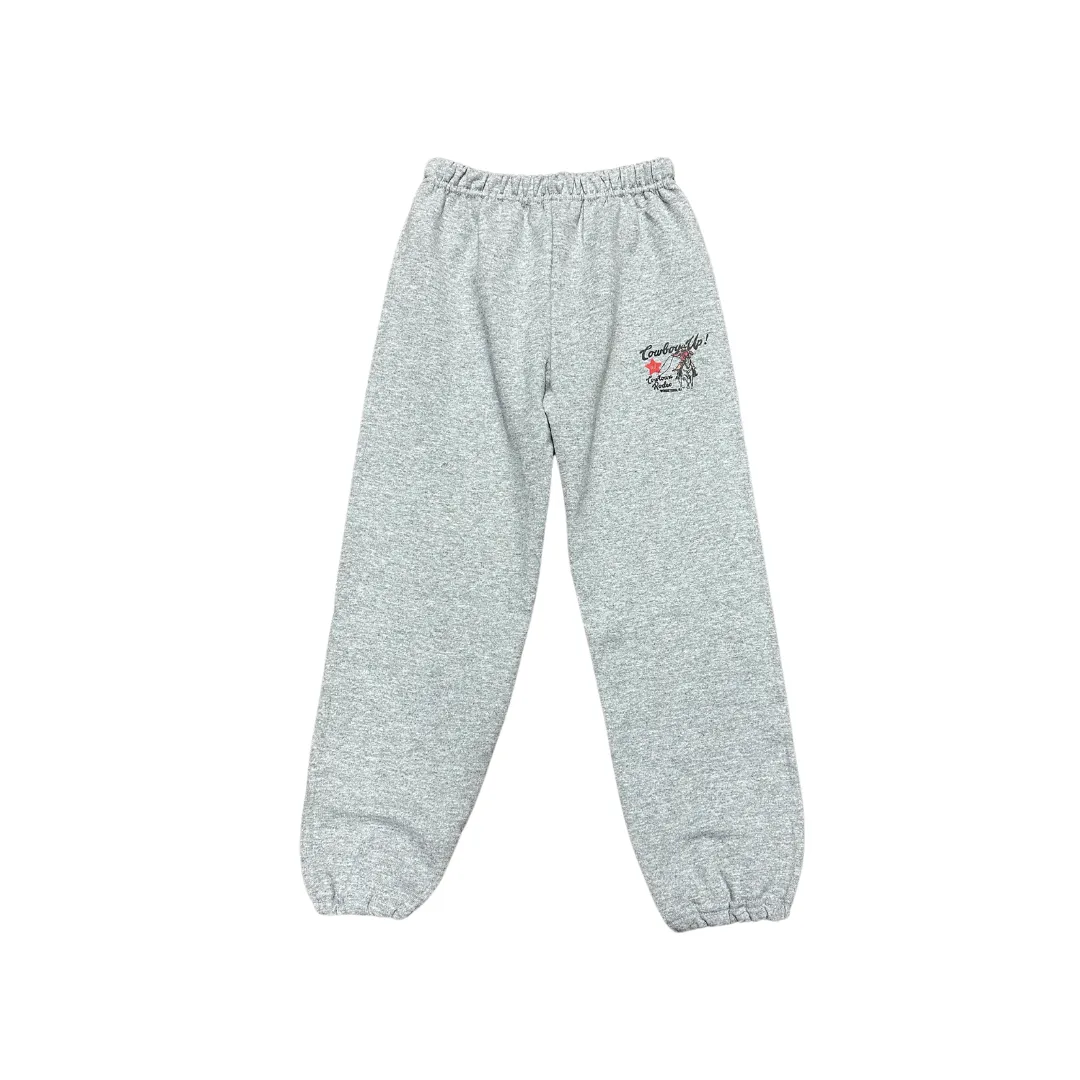 Vintage Cowboy Grey Cowtown Rodeo Youth Fleece Sweatpants 16182Y